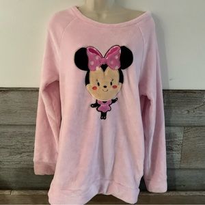 Disney Parks Minnie Mouse Tsum Tsum plush fleece pullover size medium